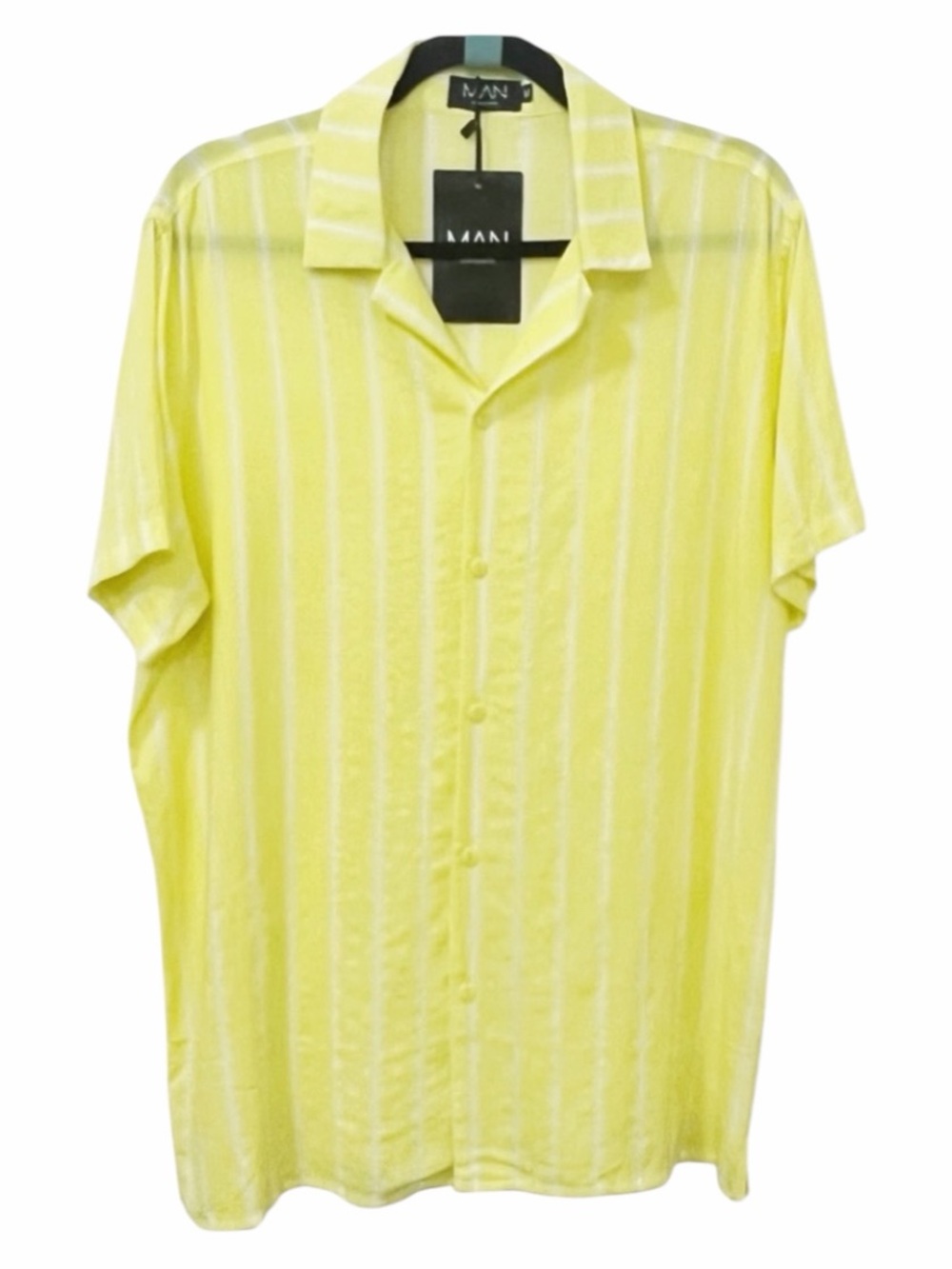 New Neon Stripe Shirt Short Sleeve Size Medium